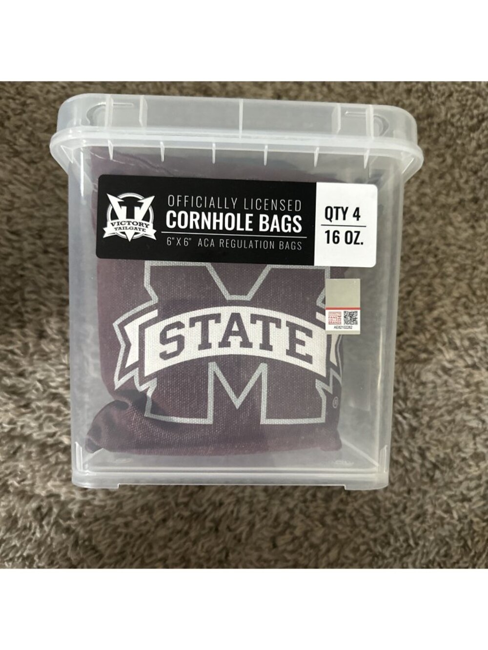 Mississippi State Bulldogs Cornhole Bean Bags 4 ACA Regulation Corn Shot Toss - Picture 1 of 6